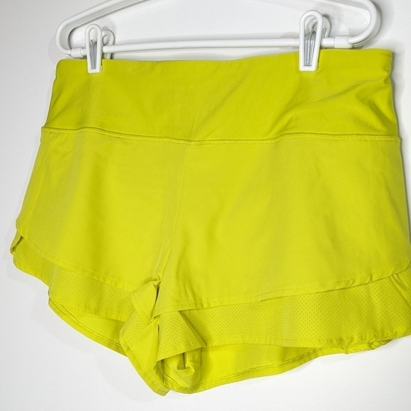 Spyder neon yellow workout exercise shorts L - Picture 4 of 9